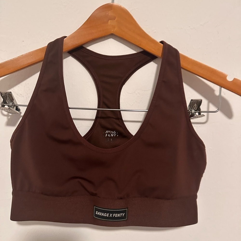 Savage X Fenty Women's Brown Sports Bra - Picture 8 of 8
